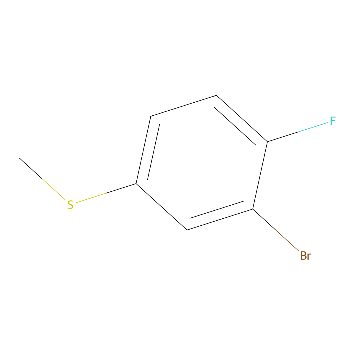 3-Bromo-4-fluorothioanisole molecular structure, CAS 1511032-71-5