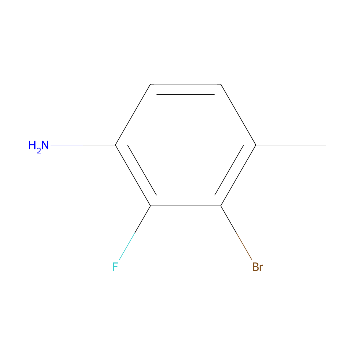 3-Bromo-2-fluoro-4-methylaniline molecular structure, CAS 1511038-65-5