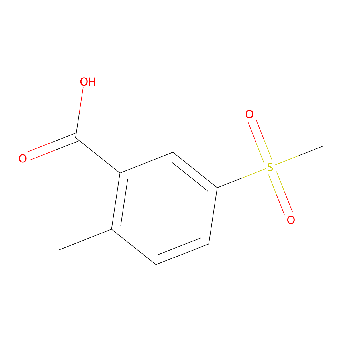 5-Methanesulfonyl-2-methylbenzoic acid molecular structure, CAS 151104-37-9