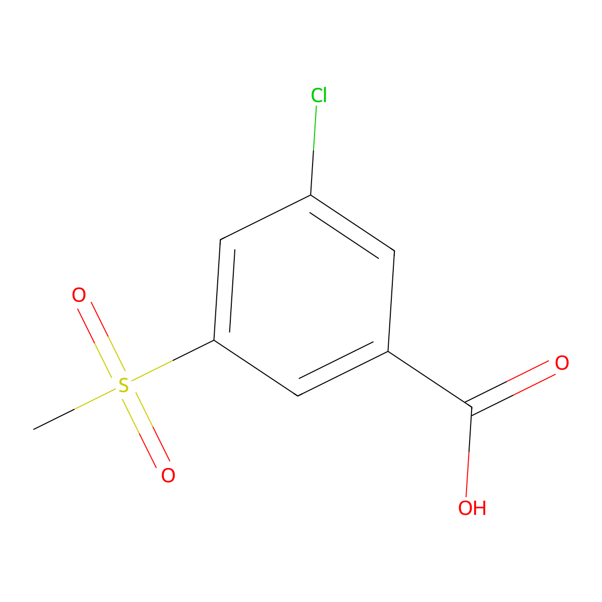 3-Chloro-5-methanesulfonylbenzoic acid molecular structure, CAS 151104-63-1