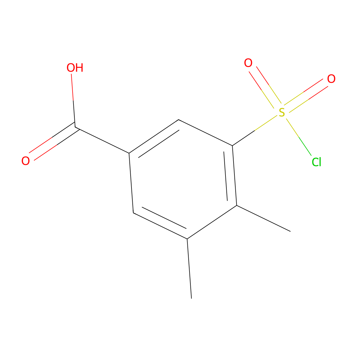 3-(Chlorosulfonyl)-4,5-dimethylbenzoic acid molecular structure, CAS 151104-64-2