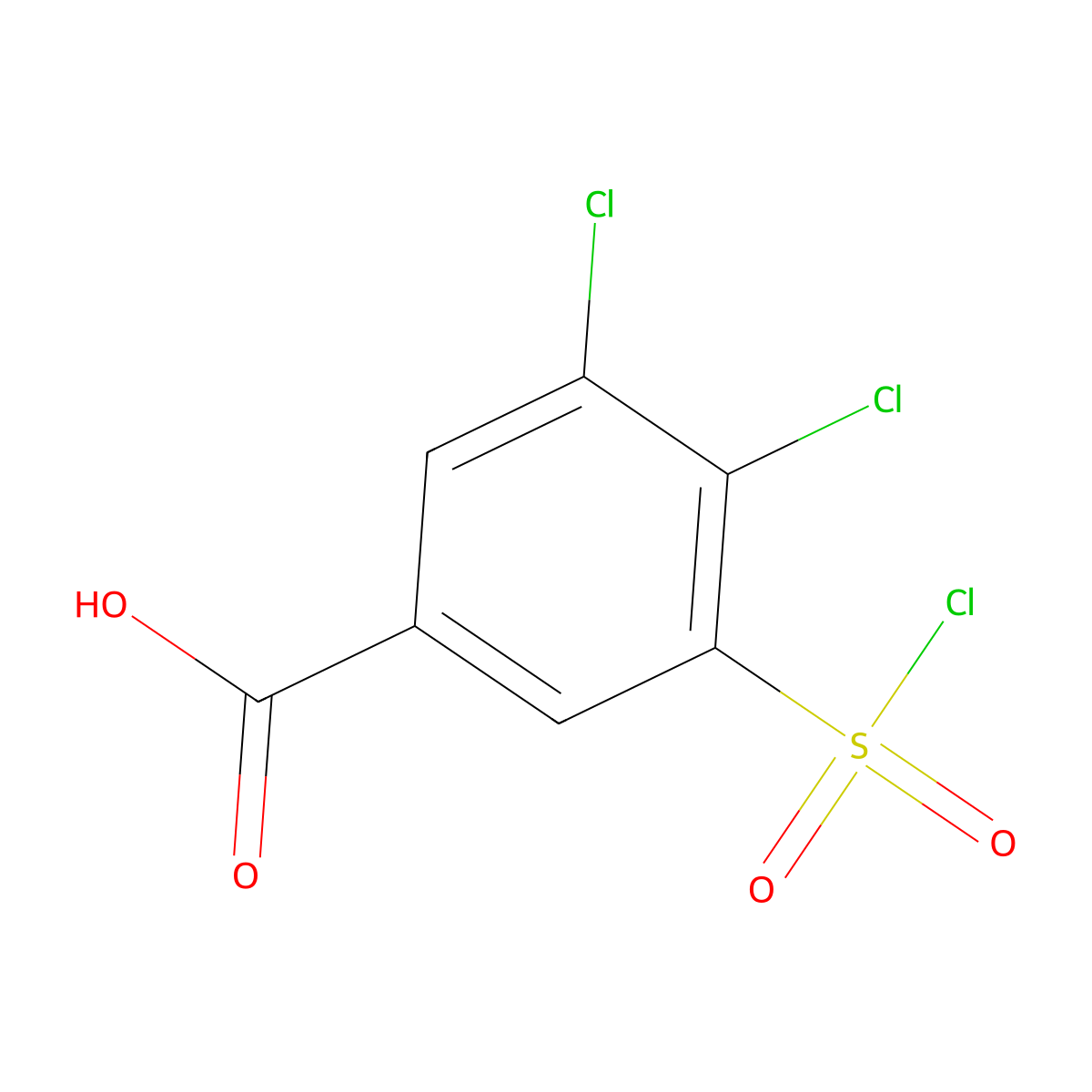 3,4-Dichloro-5-(chlorosulfonyl)benzoic acid molecular structure, CAS 151104-67-5