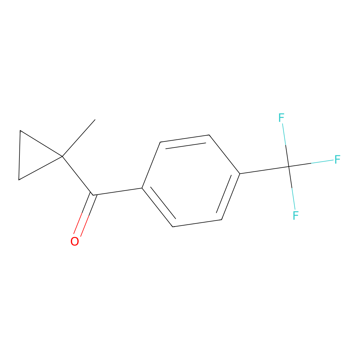 (1-Methylcyclopropyl)(4-(trifluoromethyl)phenyl)methanone molecular structure, CAS 1511042-22-0