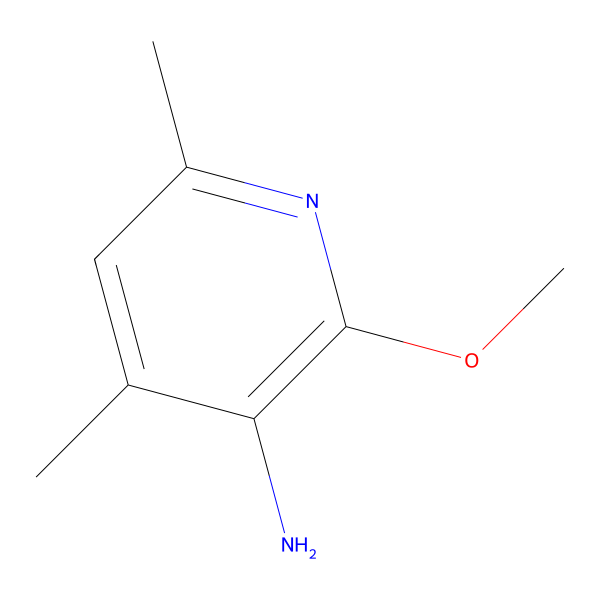 2-Methoxy-4,6-dimethylpyridin-3-amine molecular structure, CAS 1511048-13-7