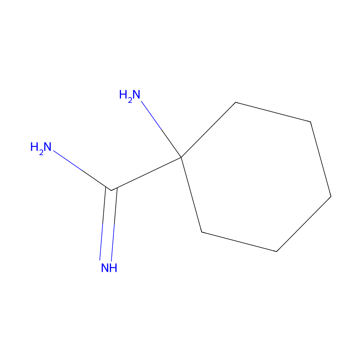 1-Aminocyclohexane-1-carboximidamide molecular structure, CAS 1511054-54-8