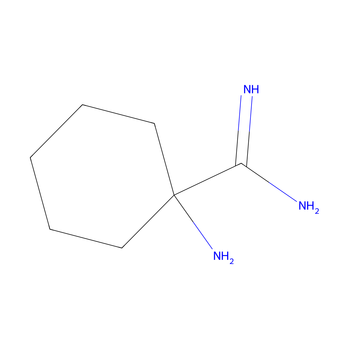 1-Aminocyclohexane-1-carboximidamide molecular structure, CAS 1511054-54-8