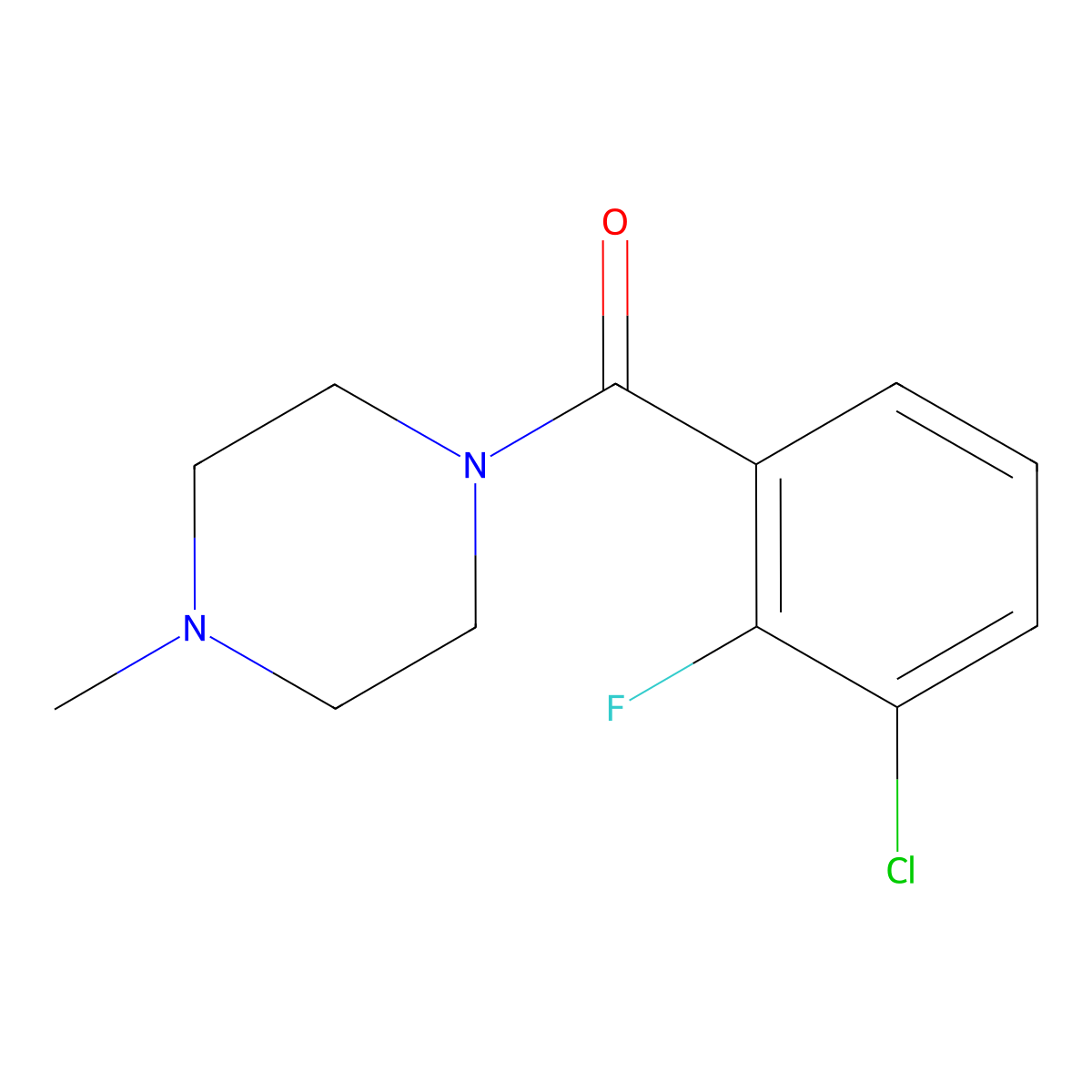 (3-Chloro-2-fluorophenyl)(4-methylpiperazin-1-yl)methanone molecular structure, CAS 1511062-45-5