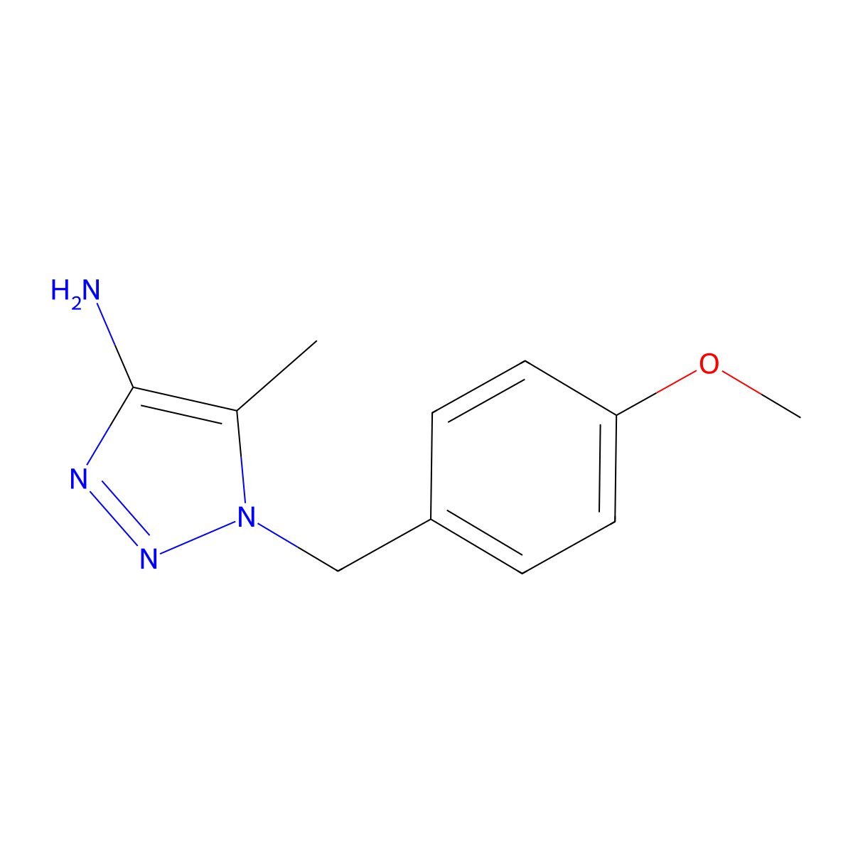 1-(4-Methoxybenzyl)-5-methyl-1H-1,2,3-triazol-4-amine molecular structure, CAS 1511071-63-8