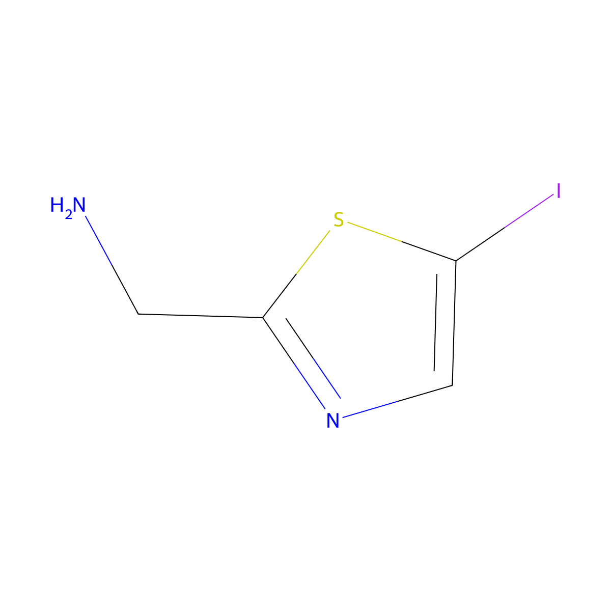 1-(5-Iodo-1,3-thiazol-2-yl)methanamine molecular structure, CAS 1511085-18-9