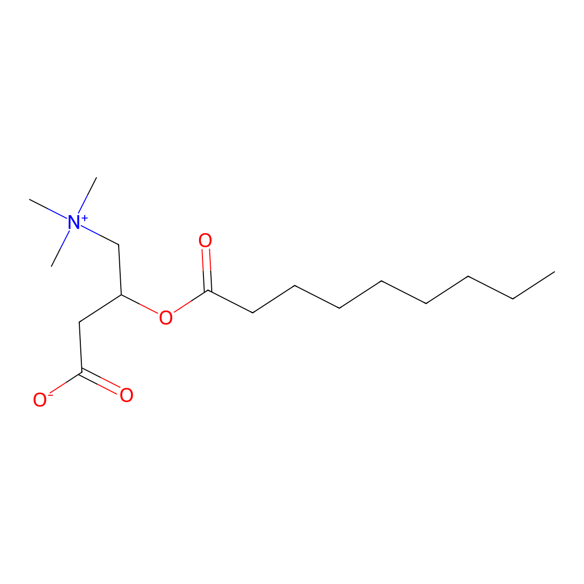 O-nonanoyl-L-carnitine molecular structure, CAS 151109-67-0