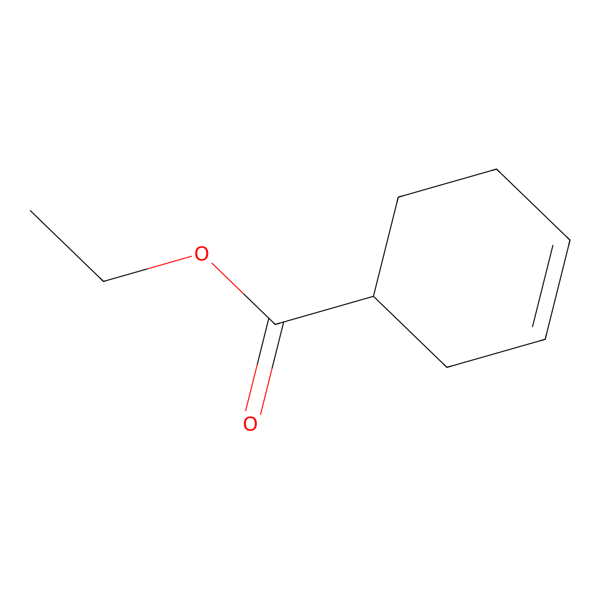 3-Cyclohexene-1-carboxylic acid, ethyl ester molecular structure, CAS 15111-56-5