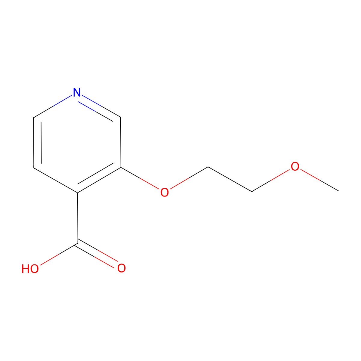 3-(2-Methoxyethoxy)isonicotinic acid molecular structure, CAS 1511111-57-1