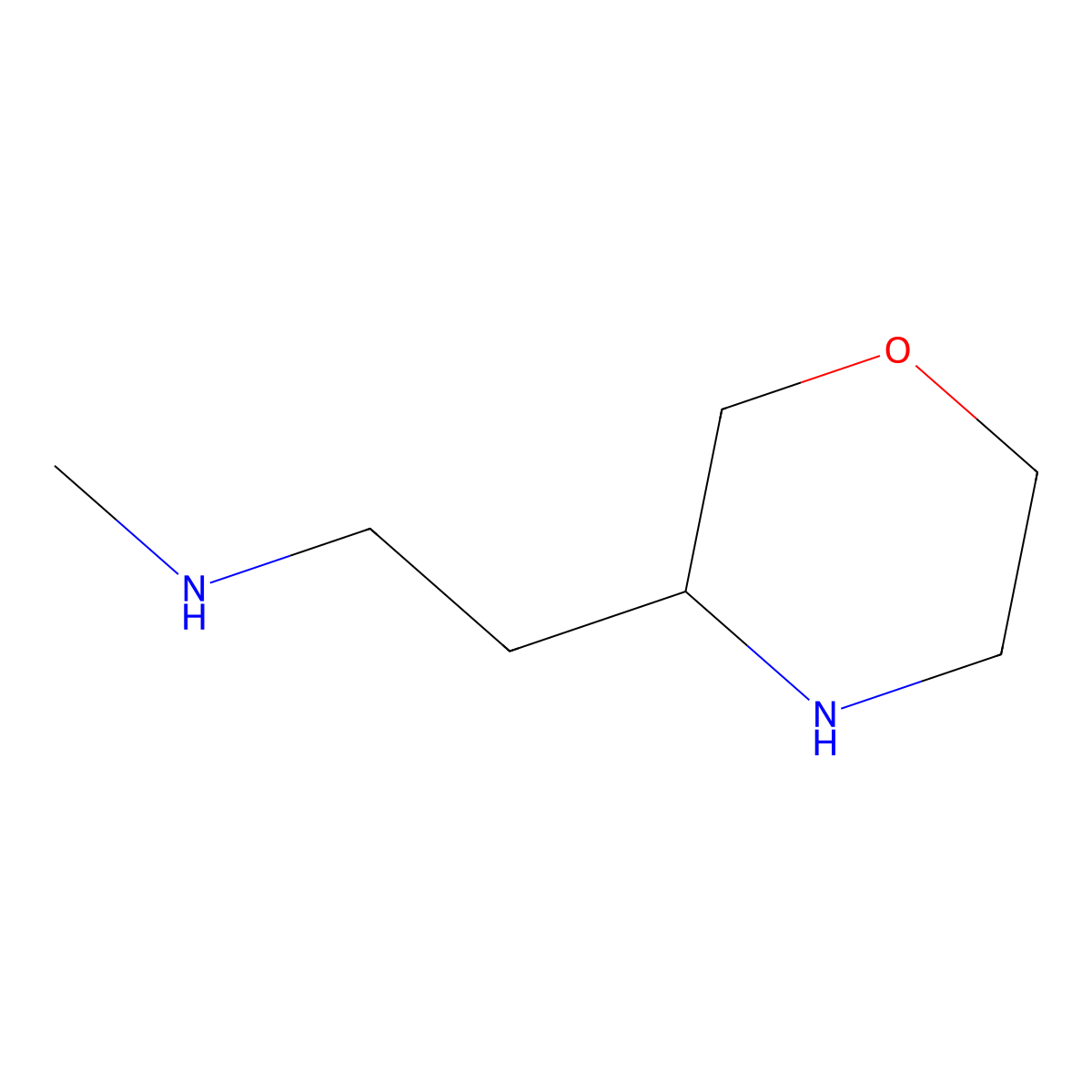 Methyl(2-(morpholin-3-yl)ethyl)amine molecular structure, CAS 1511116-03-2