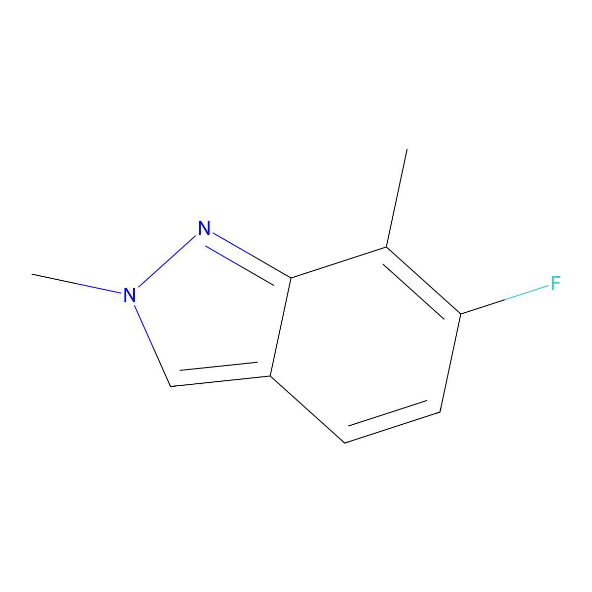 6-fluoro-2,7-dimethyl-2H-indazole molecular structure, CAS 1511125-99-7