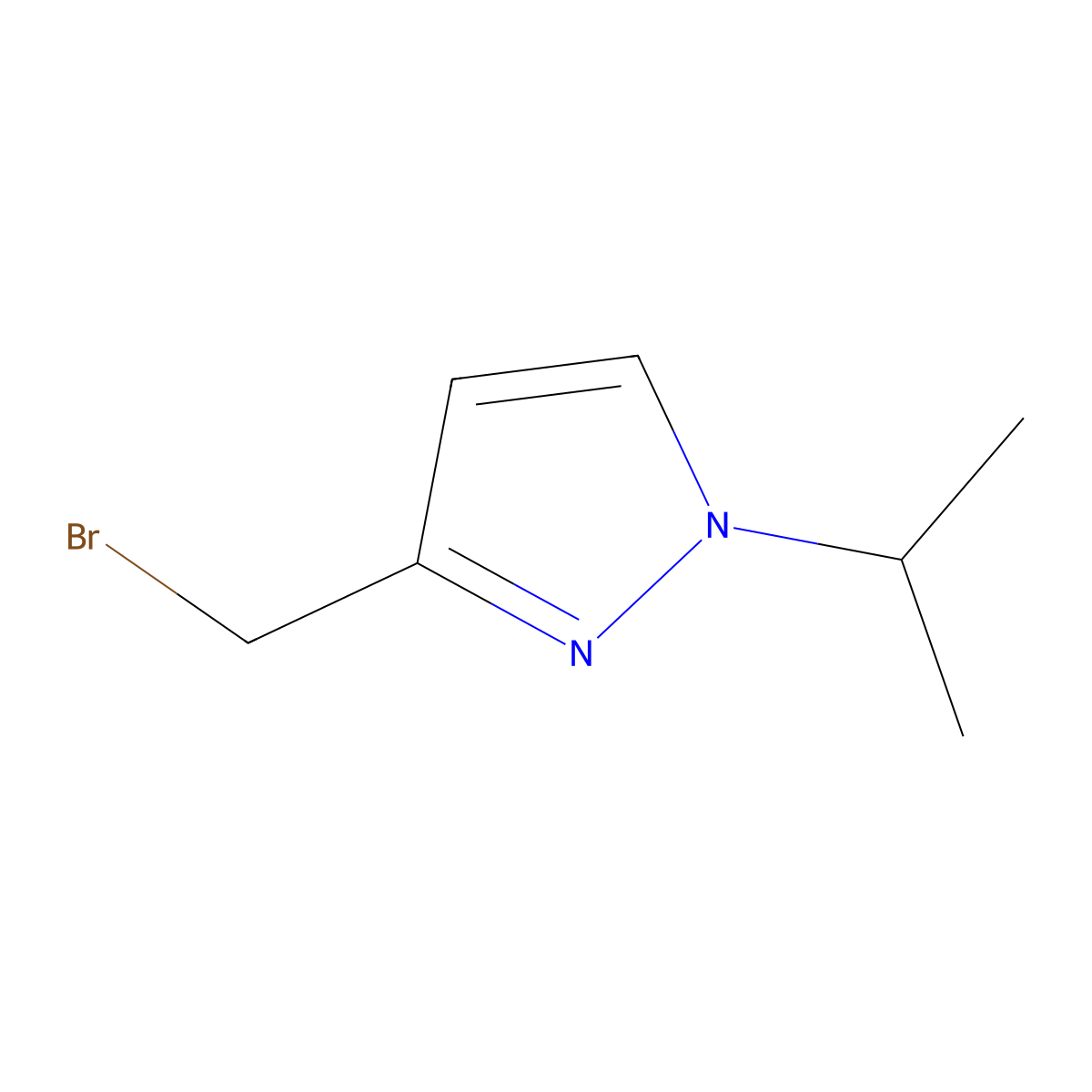 3-(Bromomethyl)-1-(propan-2-yl)-1H-pyrazole molecular structure, CAS 1511128-14-5