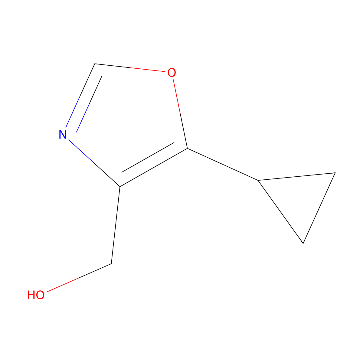 (5-Cyclopropyl-1,3-oxazol-4-yl)methanol molecular structure, CAS 1511146-38-5