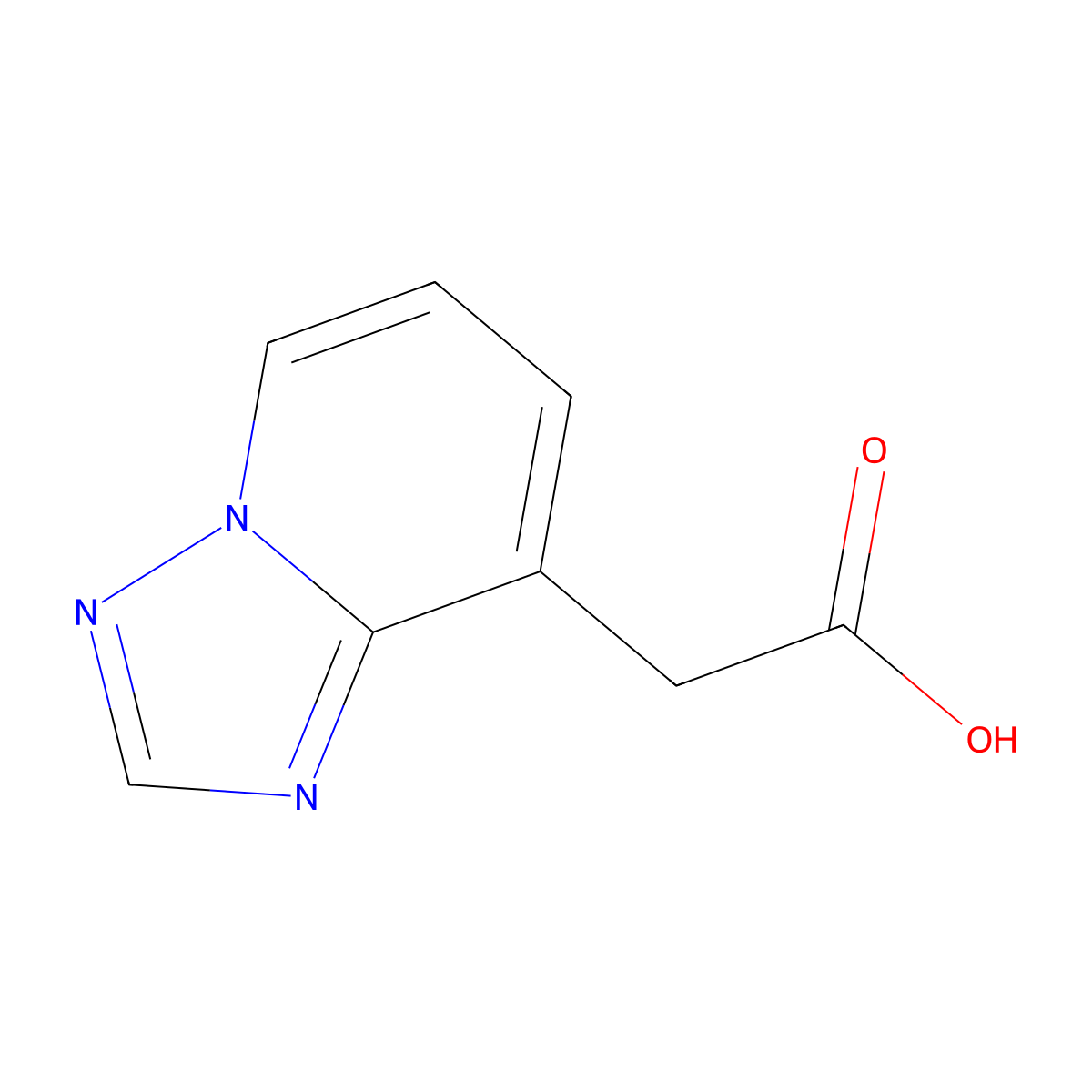 2-{[1,2,4]Triazolo[1,5-a]pyridin-8-yl}acetic acid molecular structure, CAS 1511163-89-5