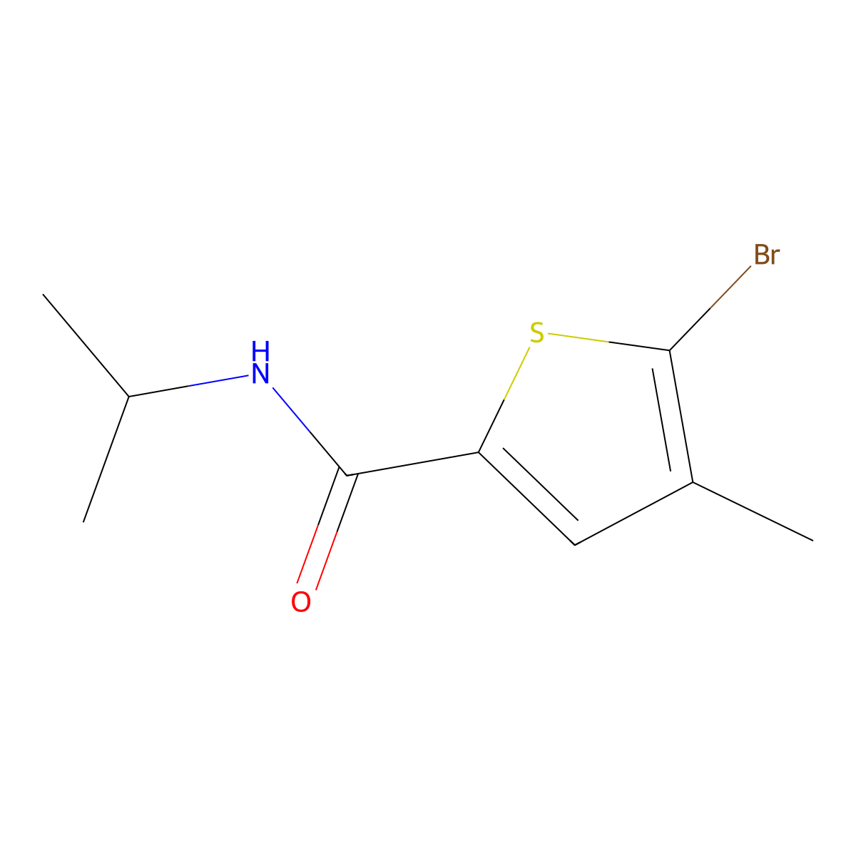 5-Bromo-4-methyl-N-(propan-2-yl)thiophene-2-carboxamide molecular structure, CAS 1511168-97-0
