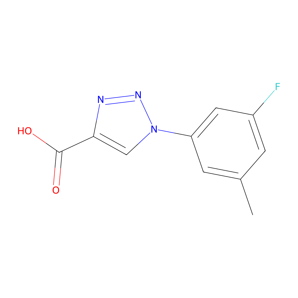 1-(3-fluoro-5-methylphenyl)-1H-1,2,3-triazole-4-carboxylic acid molecular structure, CAS 1511171-91-7