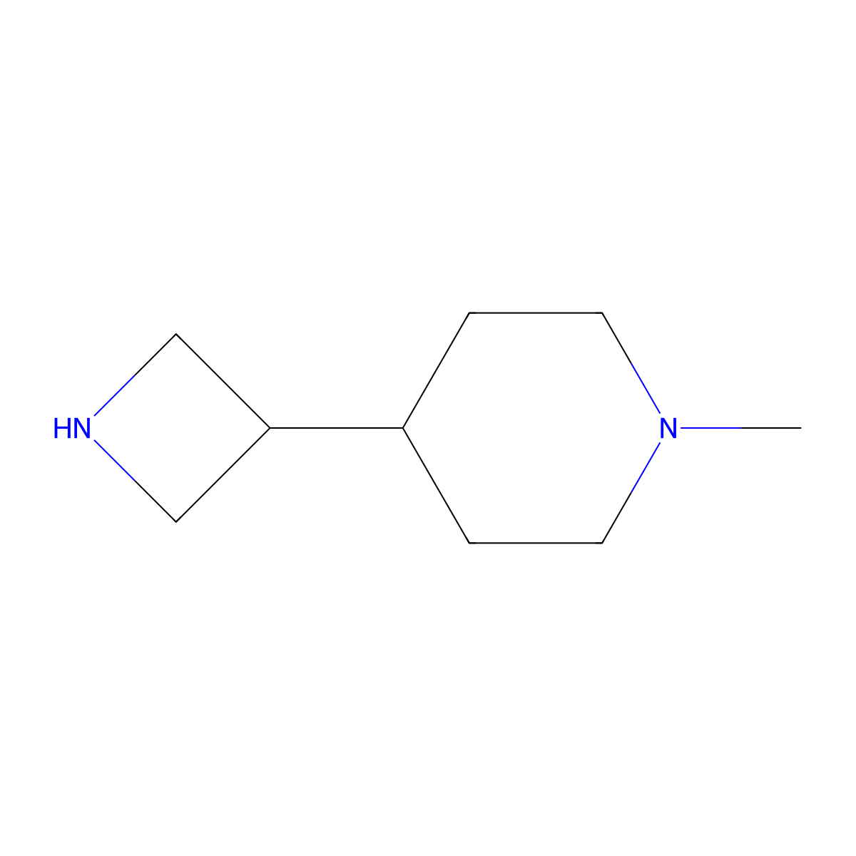 4-(Azetidin-3-yl)-1-methylpiperidine molecular structure, CAS 1511174-81-4