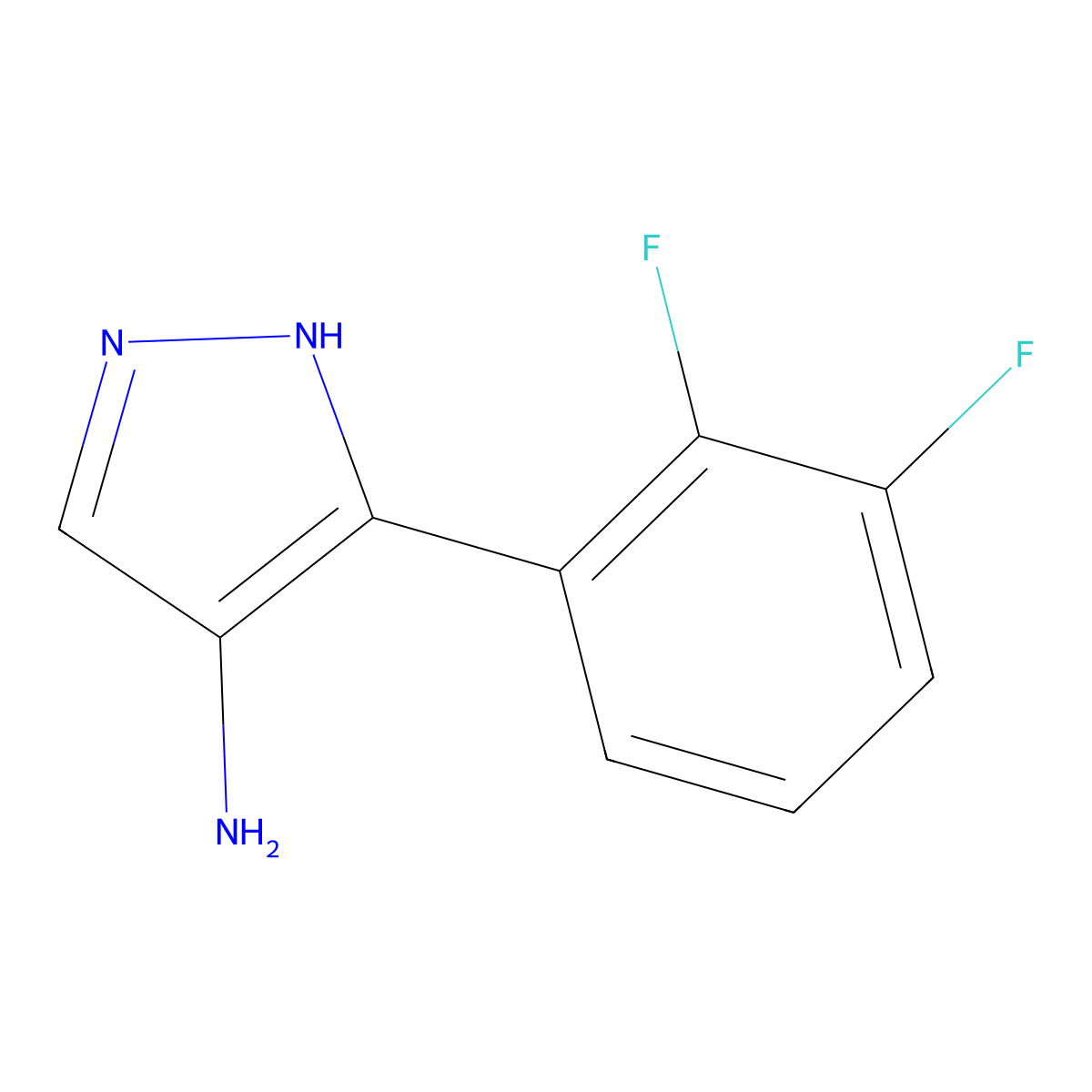 5-(2,3-difluorophenyl)-1H-pyrazol-4-amine molecular structure, CAS 1511177-10-8