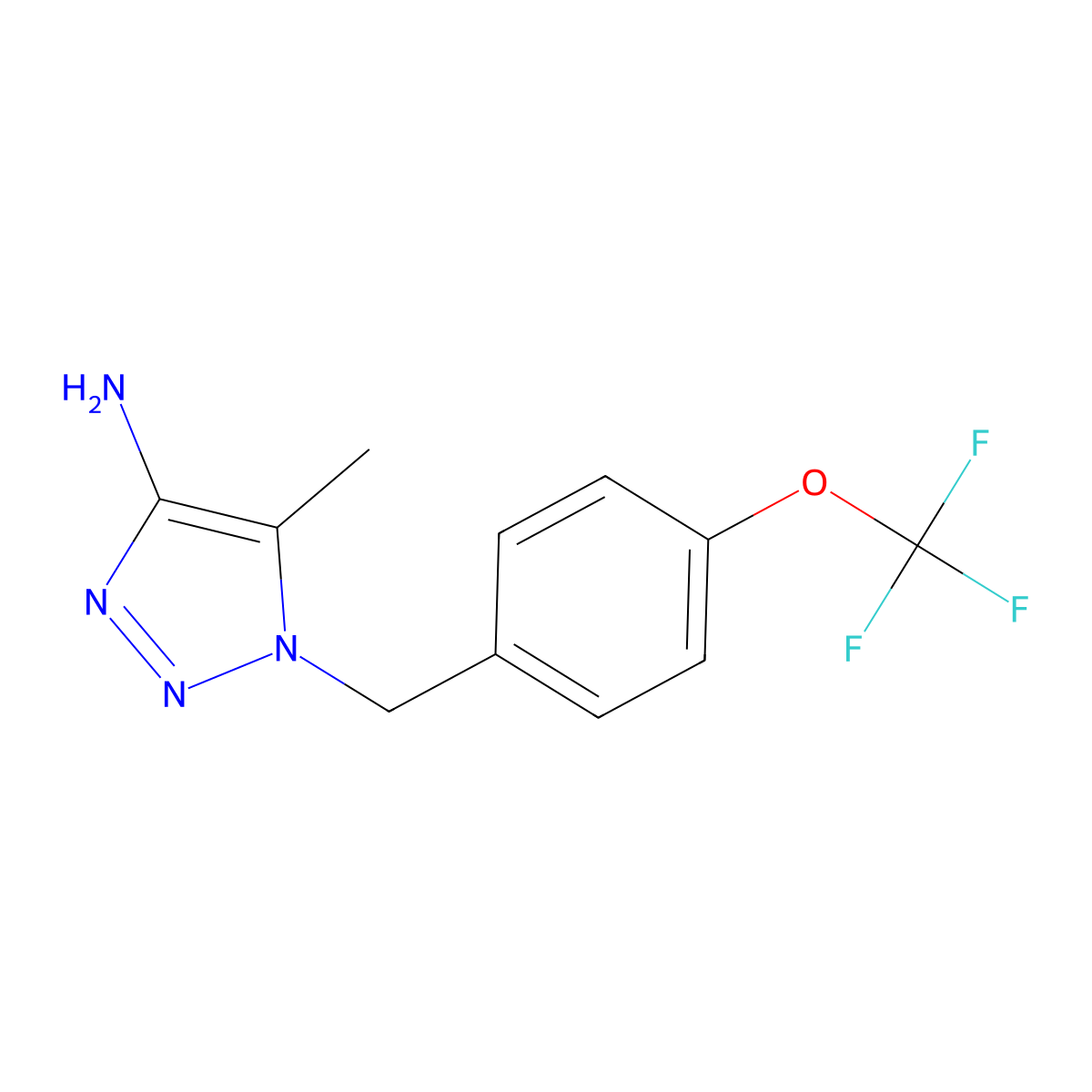1-(4-(Trifluoromethoxy)benzyl)-5-methyl-1H-1,2,3-triazol-4-amine molecular structure, CAS 1511177-48-2