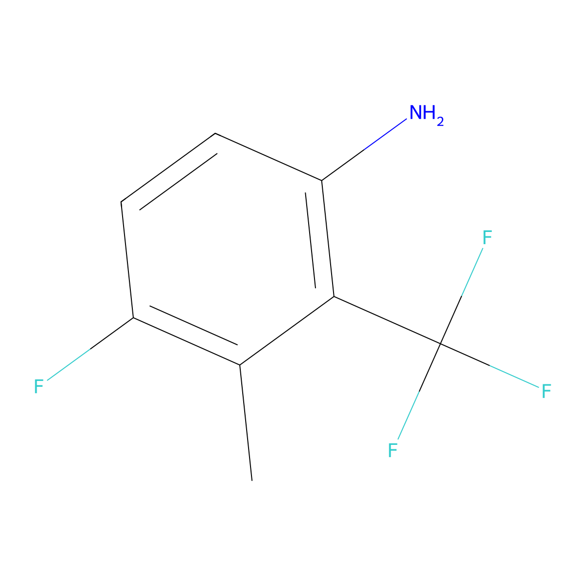 4-Fluoro-3-methyl-2-(trifluoromethyl)aniline molecular structure, CAS 1511180-15-6