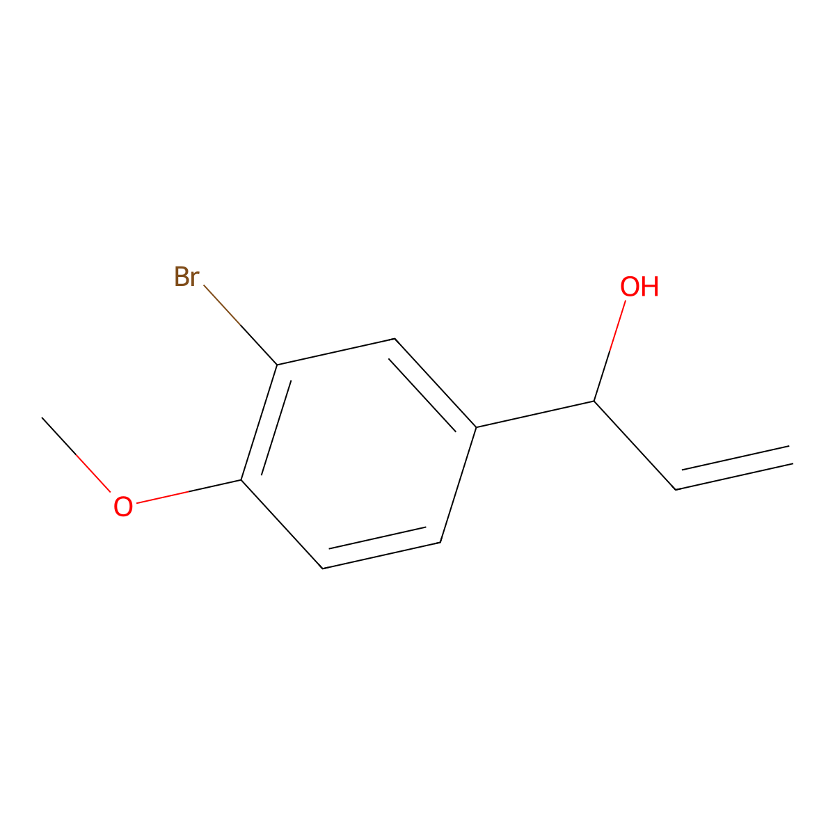 1-(3-Bromo-4-methoxyphenyl)prop-2-en-1-ol molecular structure, CAS 1511182-38-9
