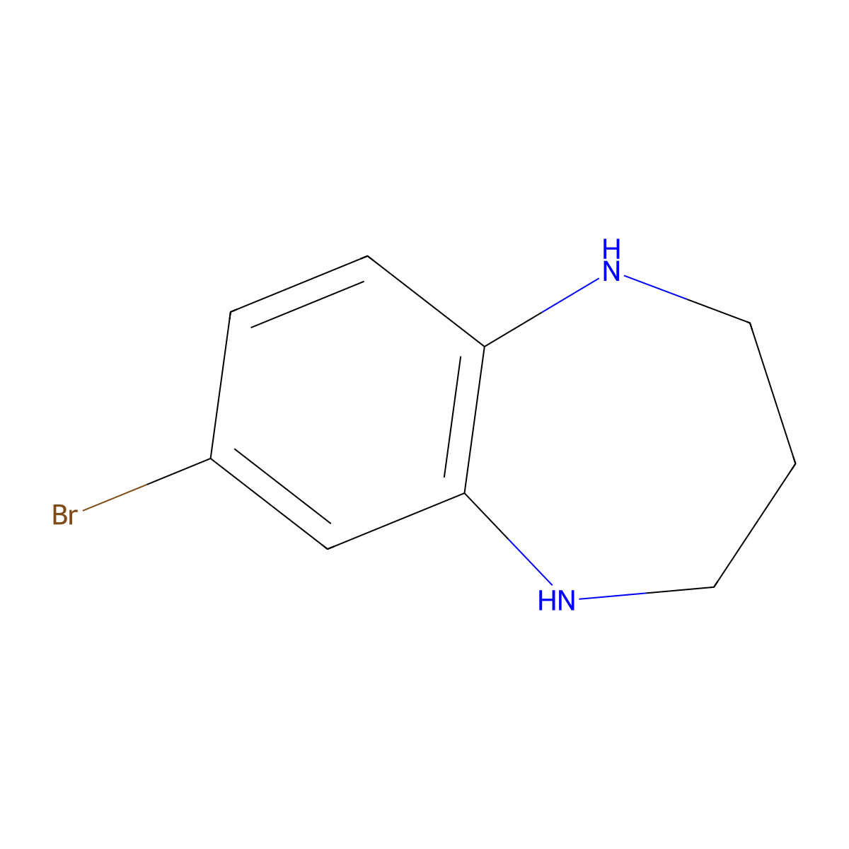 7-Bromo-2,3,4,5-tetrahydro-1H-benzo[B][1,4]diazepine molecular structure, CAS 1511188-83-2