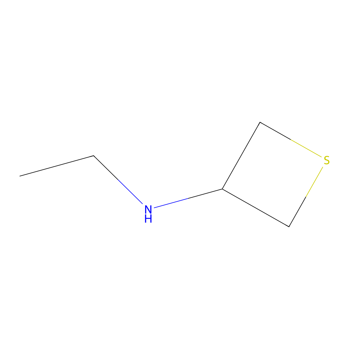 N-Ethylthietan-3-amine molecular structure, CAS 1511197-33-3