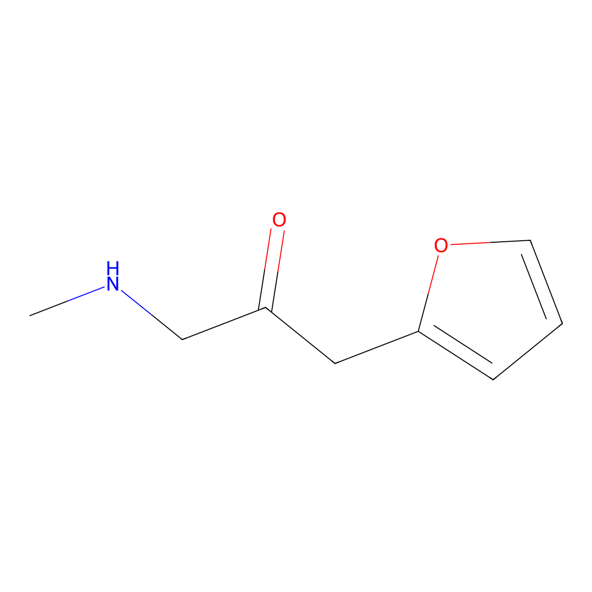 1-(Furan-2-yl)-3-(methylamino)propan-2-one molecular structure, CAS 1511199-87-3