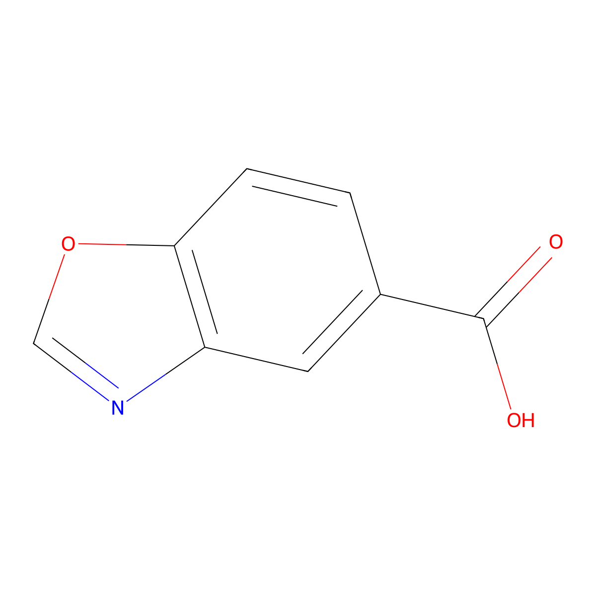 1,3-Benzoxazole-5-carboxylic acid molecular structure, CAS 15112-41-1