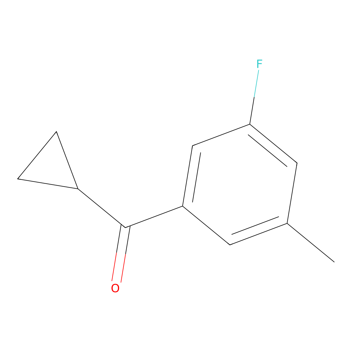 Cyclopropyl(3-fluoro-5-methylphenyl)methanone molecular structure, CAS 1511202-77-9