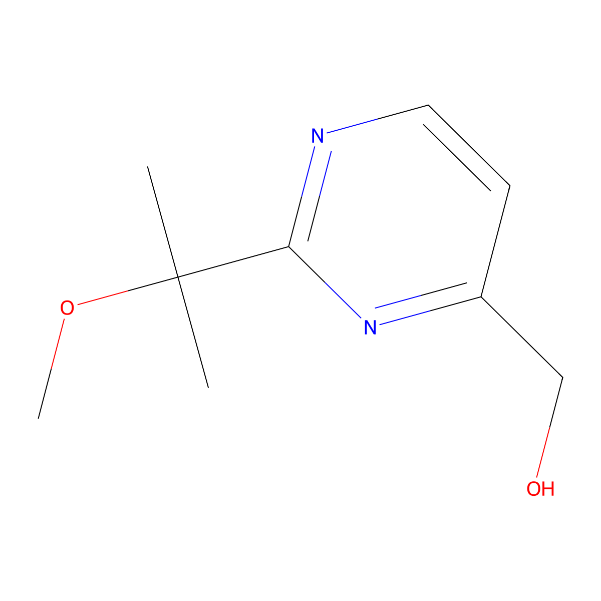 (2-(2-Methoxypropan-2-yl)pyrimidin-4-yl)methanol molecular structure, CAS 1511203-24-9