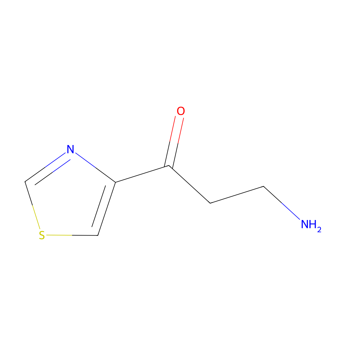 3-Amino-1-(1,3-thiazol-4-yl)propan-1-one molecular structure, CAS 1511208-83-5