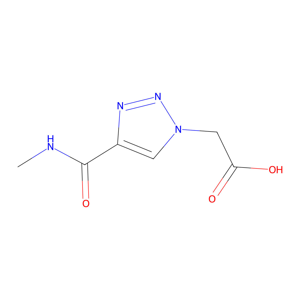 2-[4-(methylcarbamoyl)-1H-1,2,3-triazol-1-yl]acetic acid molecular structure, CAS 1511209-14-5