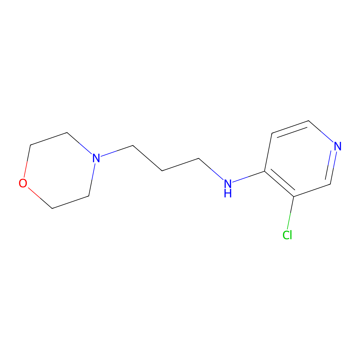 3-chloro-N-(3-morpholinopropyl)pyridin-4-amine molecular structure, CAS 1511222-90-4
