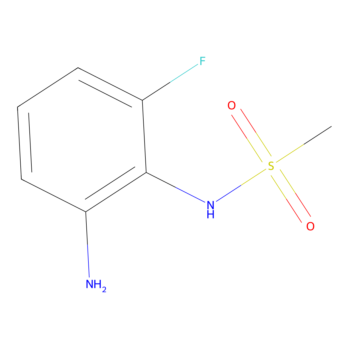 N-(2-Amino-6-fluorophenyl)methanesulfonamide molecular structure, CAS 1511223-15-6