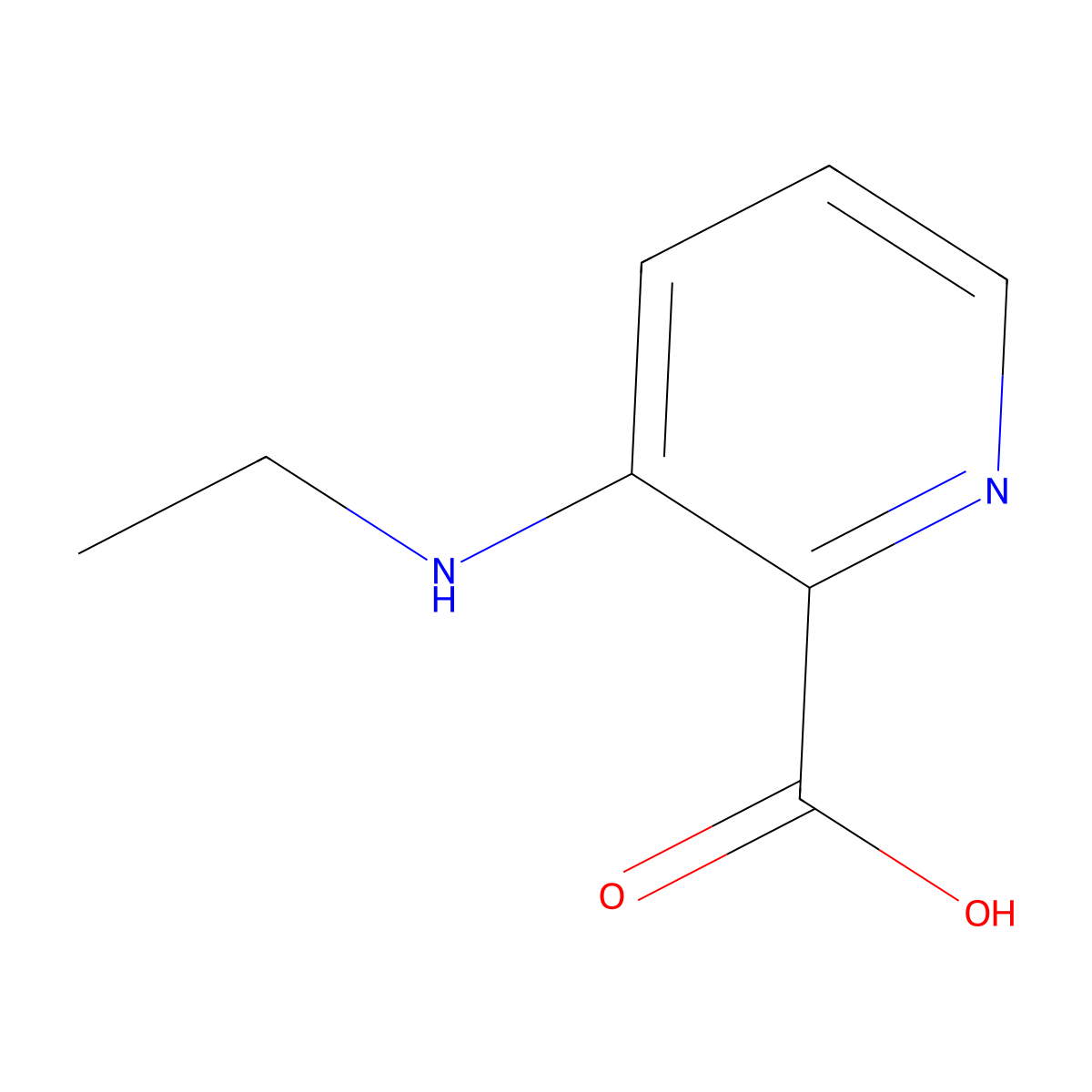 3-(Ethylamino)pyridine-2-carboxylic acid molecular structure, CAS 1511226-85-9
