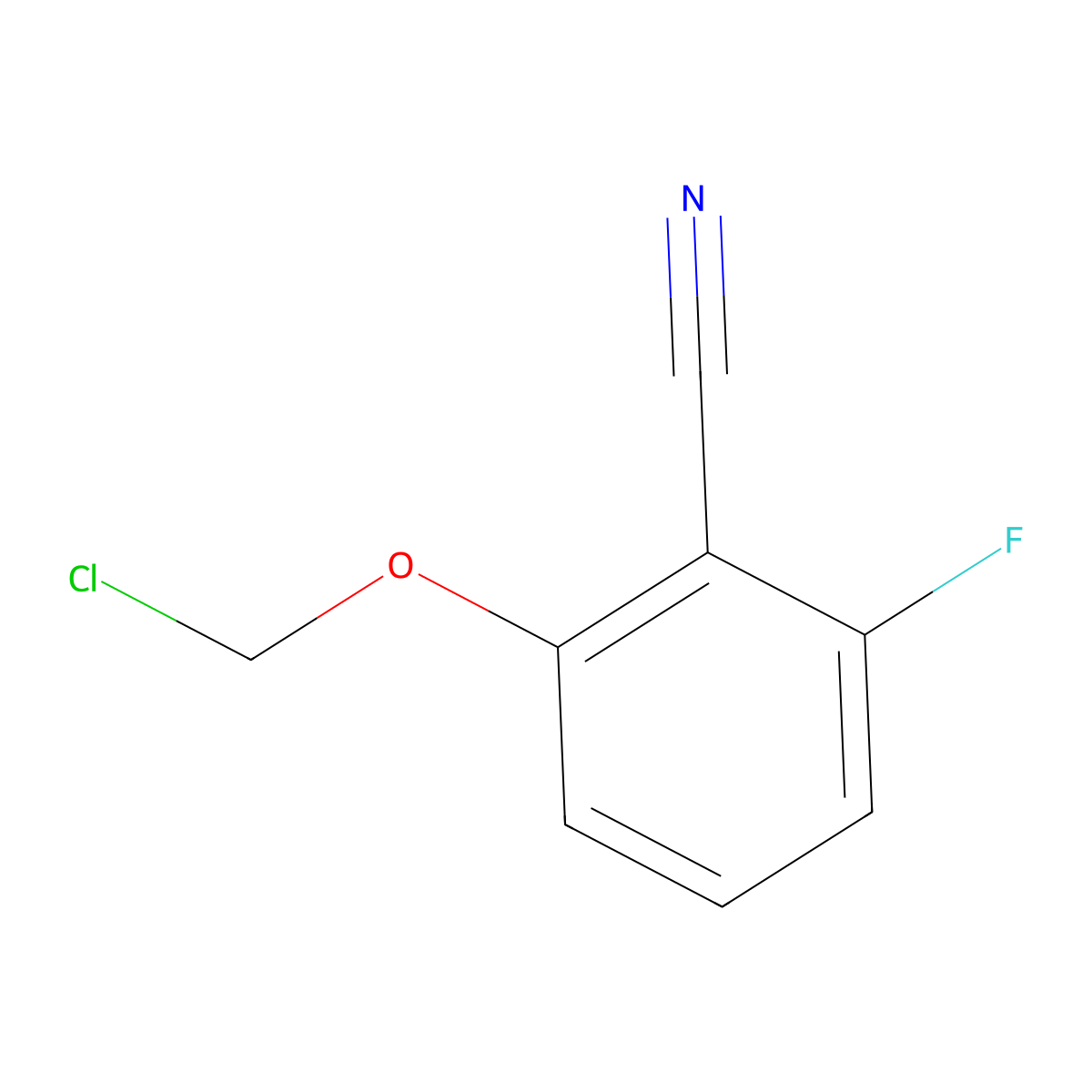 2-(Chloromethoxy)-6-fluorobenzonitrile molecular structure, CAS 1511242-74-2