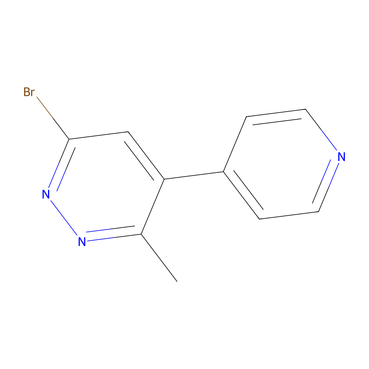 6-Bromo-3-methyl-4-(pyridin-4-yl)pyridazine molecular structure, CAS 1511243-63-2
