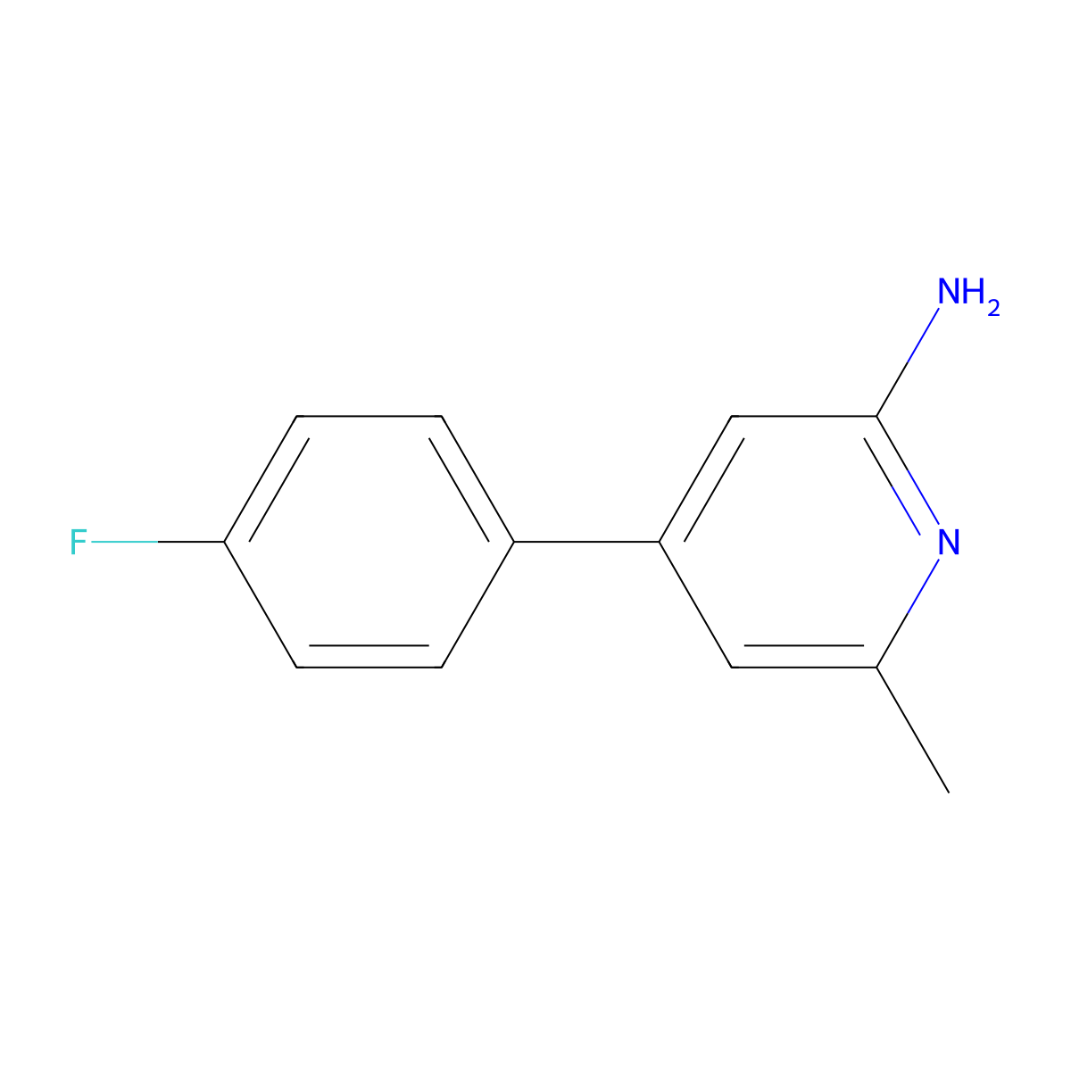 4-(4-Fluorophenyl)-6-methylpyridin-2-amine molecular structure, CAS 1511252-89-3
