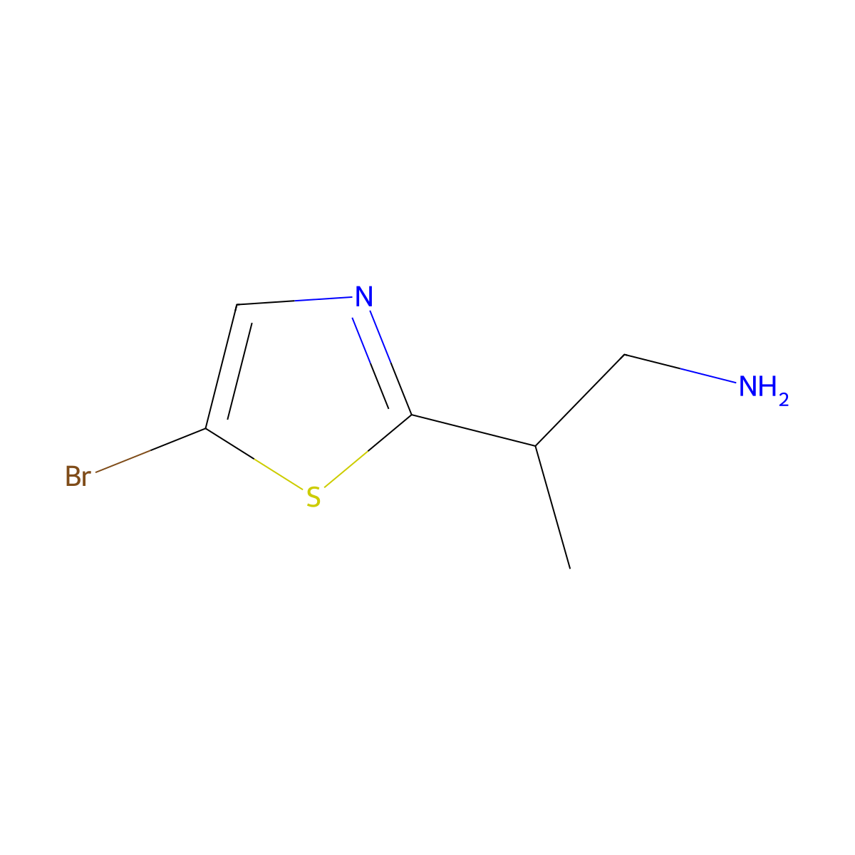 2-(5-Bromothiazol-2-yl)propan-1-amine molecular structure, CAS 1511255-62-1