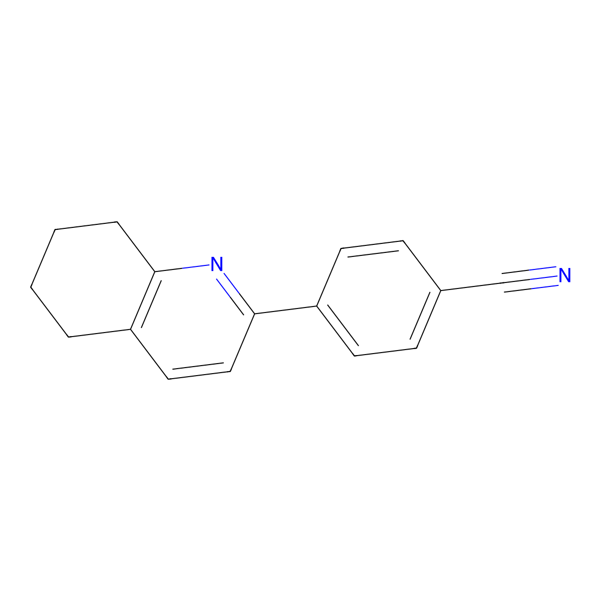 4-(5,6,7,8-Tetrahydroquinolin-2-yl)benzonitrile molecular structure, CAS 151129-10-1