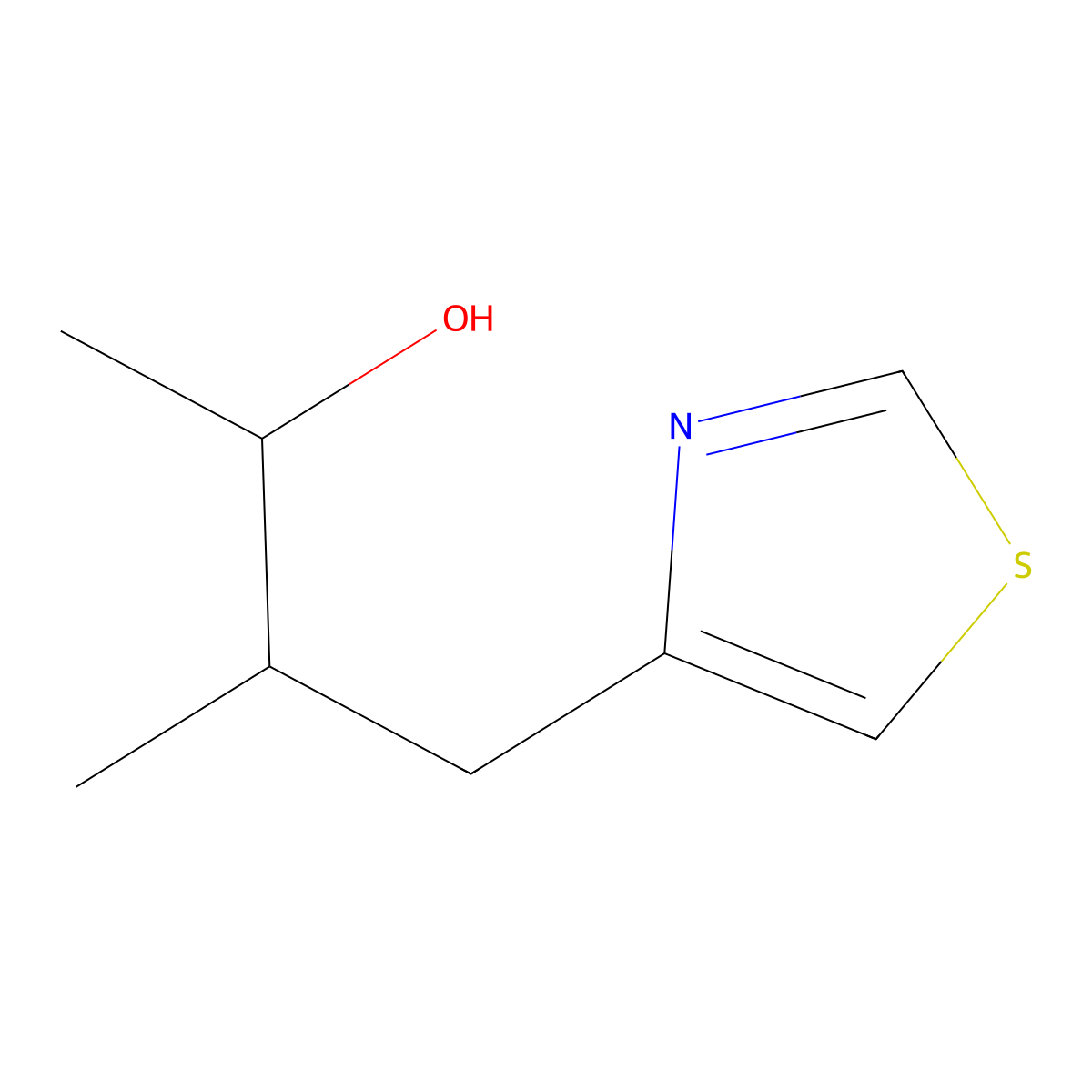 3-Methyl-4-(1,3-thiazol-4-yl)butan-2-ol molecular structure, CAS 1511292-80-0