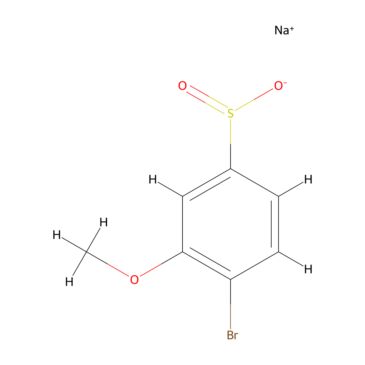Sodium 4-bromo-3-methoxybenzene-1-sulfinate molecular structure, CAS 1511293-88-1
