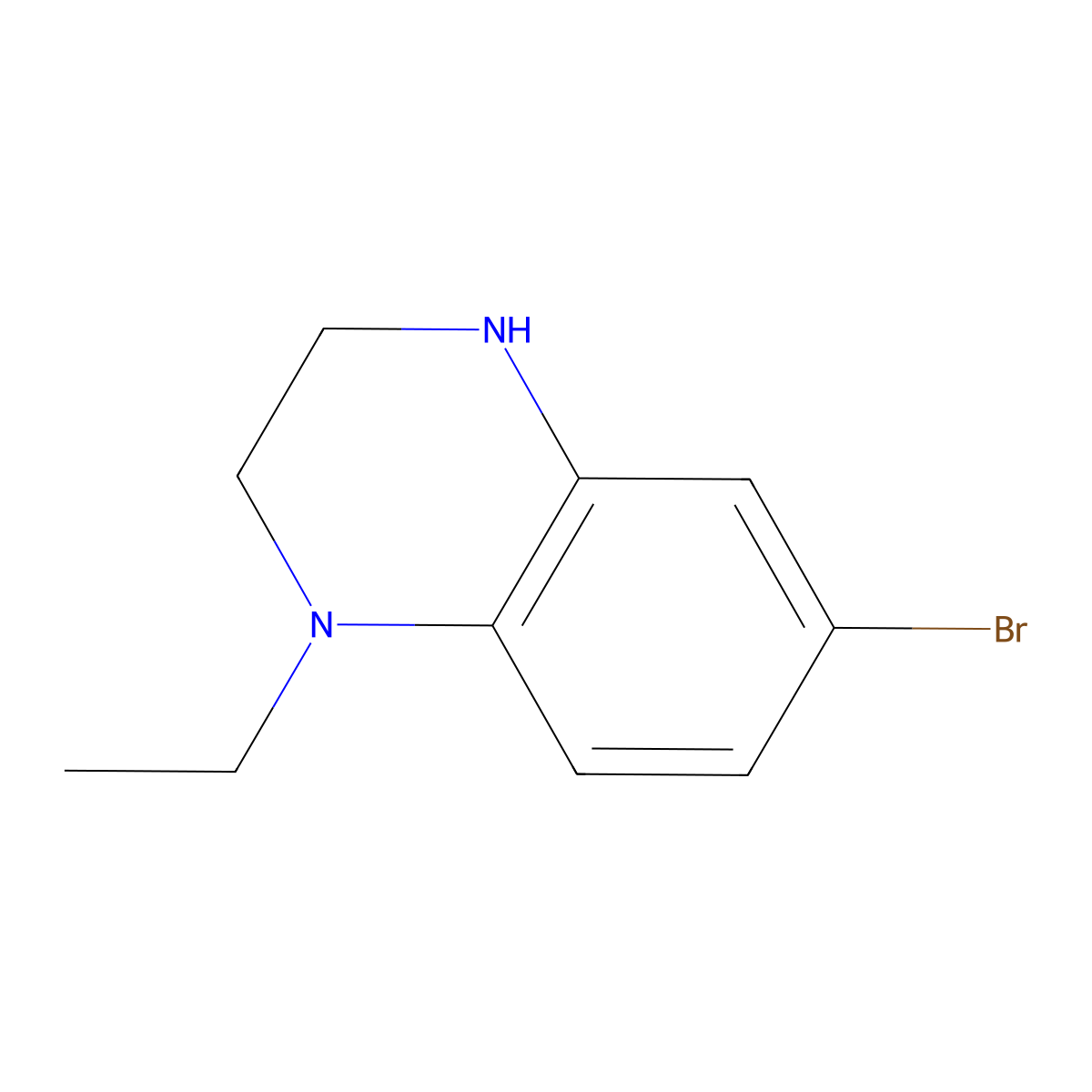 6-Bromo-1-ethyl-1,2,3,4-tetrahydroquinoxaline molecular structure, CAS 1511294-78-2