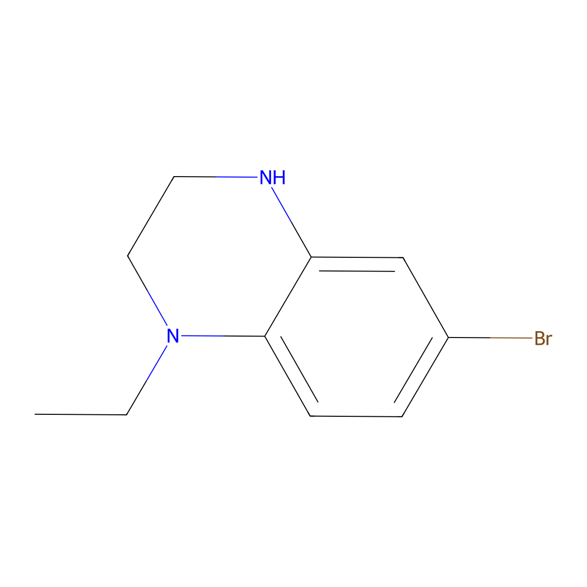 6-Bromo-1-ethyl-1,2,3,4-tetrahydroquinoxaline molecular structure, CAS 1511294-78-2