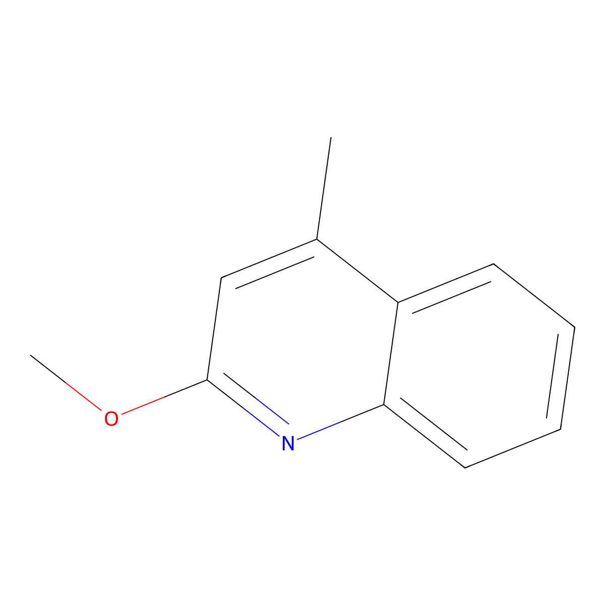 2-Methoxy-4-methylquinoline molecular structure, CAS 15113-00-5