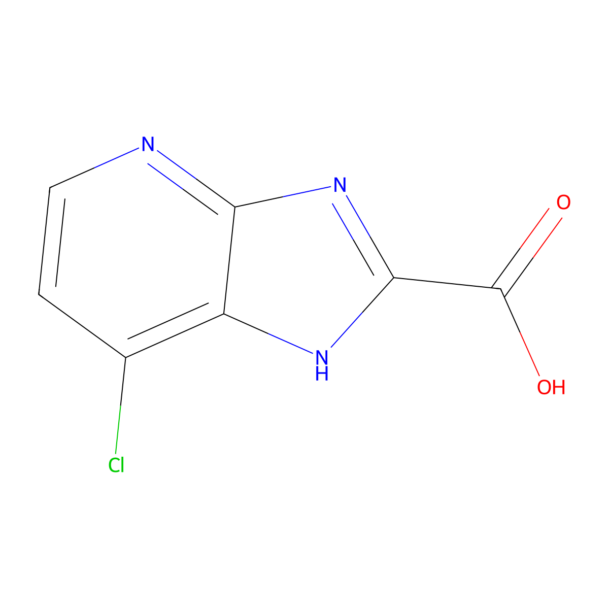 7-chloro-3H-imidazo[4,5-b]pyridine-2-carboxylic acid molecular structure, CAS 1511300-28-9